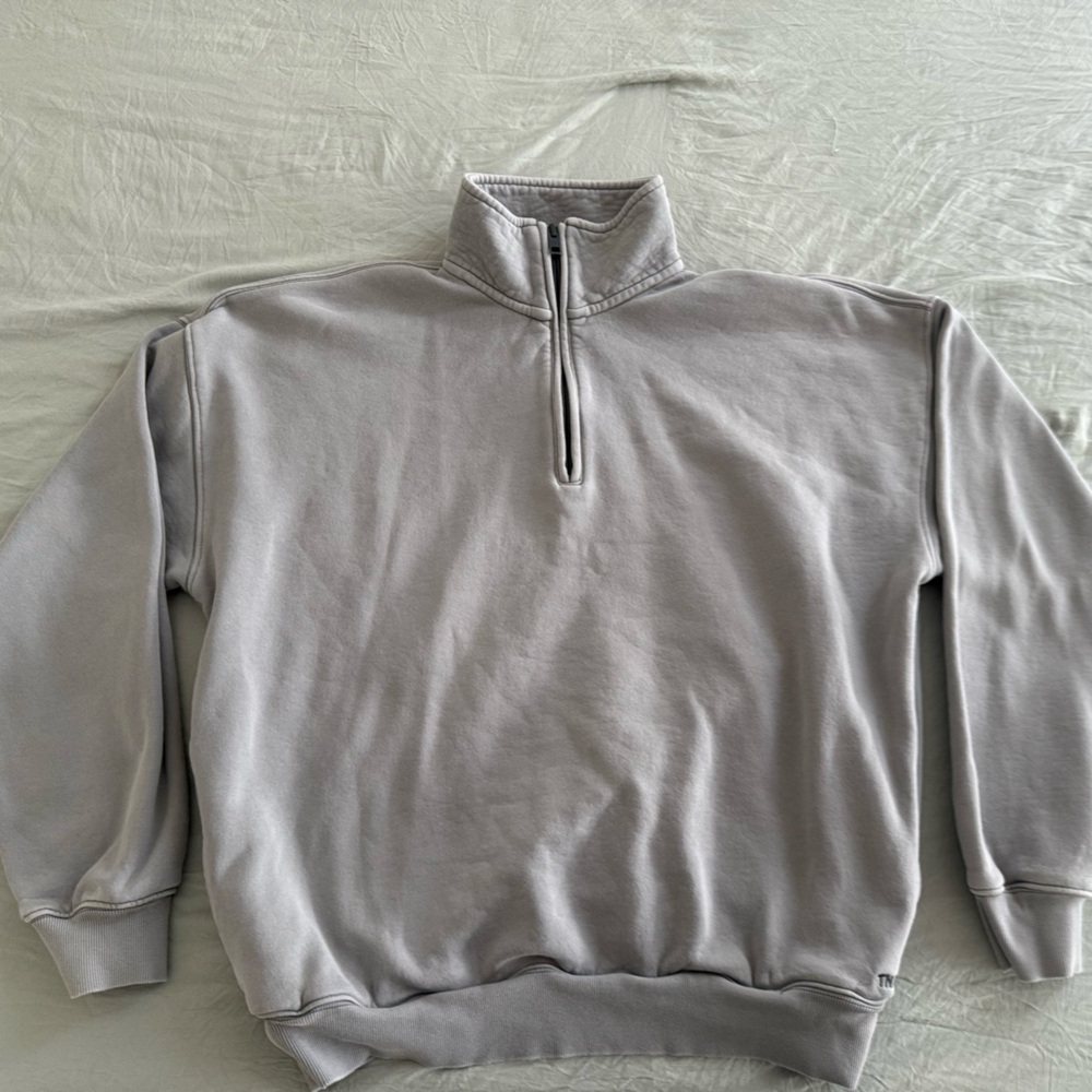 TNA Cozy Fleece Light Gray Quarter-Zip